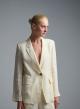 Ecru linen single buttoned Denim Jacket Emme Marella - 0