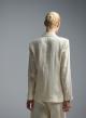 Ecru linen single buttoned Denim Jacket Emme Marella-8