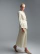 Ecru linen Skirt with pleats and with rear elasticated waistband Emme Marella - 4