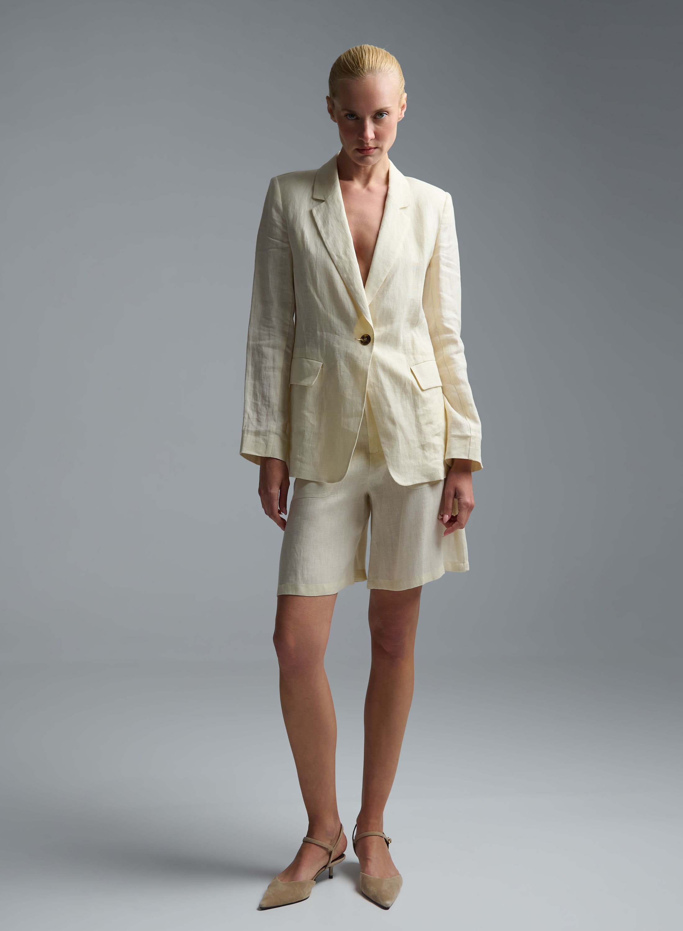 Ecru linen Bermuda Shorts Emme Marella - 0