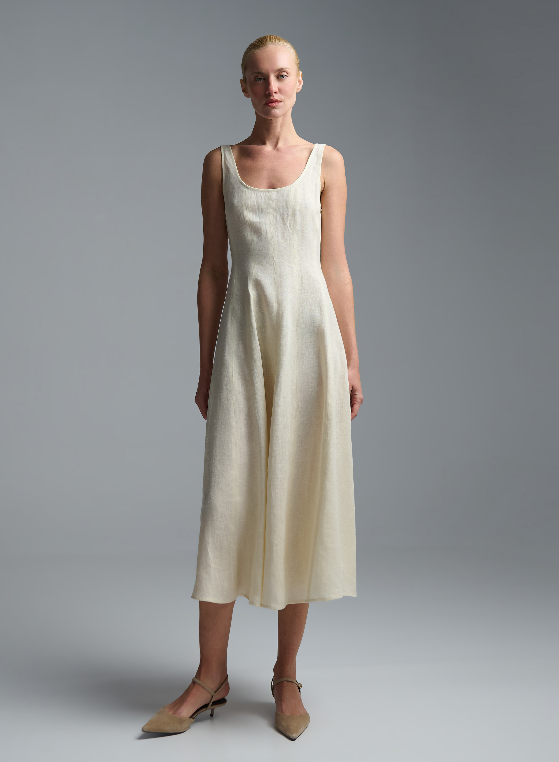 Ecru linen Dress Emme Marella - 0