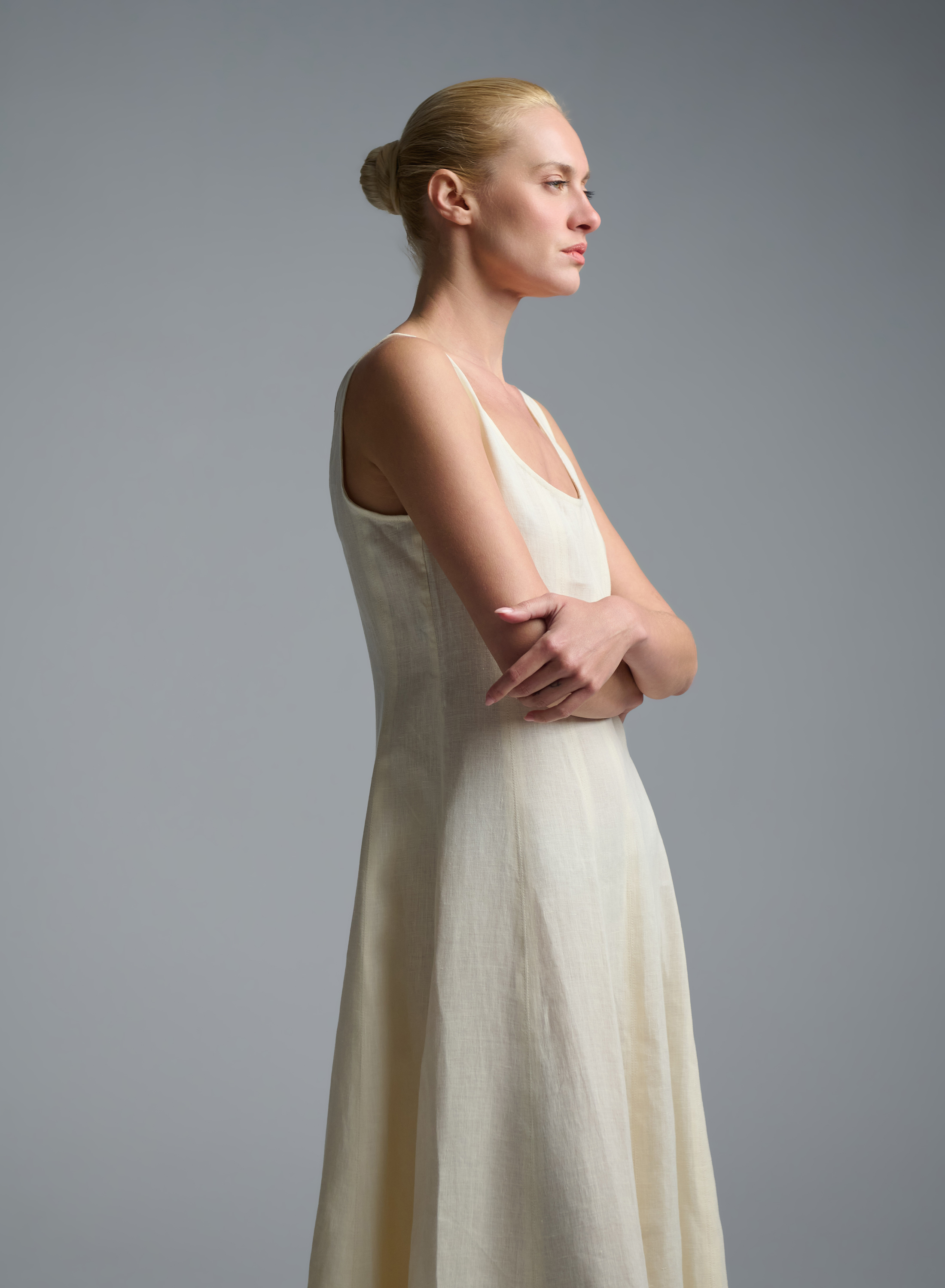 Ecru linen Dress Emme Marella - 3