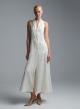 Ecru sleeveless Dress with front buttons closure Emme Marella - 1
