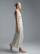 Ecru sleeveless Dress with front buttons closure Emme Marella-5