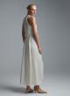 Ecru sleeveless Dress with front buttons closure Emme Marella-6
