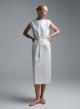 White popline Skirt with drawstring elasticated waistmand  "EVA" Devotion Twins - 2