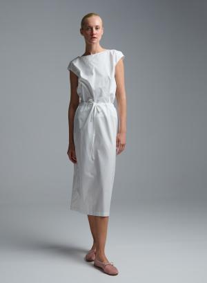 White popline Skirt with drawstring elasticated waistmand  "EVA" Devotion Twins - 61511