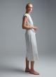 White popline Skirt with drawstring elasticated waistmand  "EVA" Devotion Twins - 3