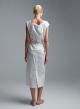 White popline Skirt with drawstring elasticated waistmand  "EVA" Devotion Twins - 4
