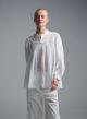 White voile Shirt with round neckline "BLOOM" Devotion Twins - 4