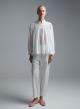 White popline Pants with elasticated waistband "CELESTINE" Devotion Twins - 3