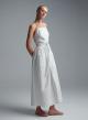 White popline two pieces Dress with straps "SOLONA" Devotion Twins-5