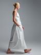White popline two pieces Dress with straps "SOLONA" Devotion Twins-6