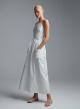 White popline two pieces Dress with straps "SOLONA" Devotion Twins-7