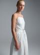 White popline two pieces Dress with straps "SOLONA" Devotion Twins - 4
