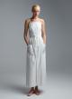 White popline two pieces Dress with straps "SOLONA" Devotion Twins-8