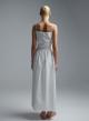 White popline two pieces Dress with straps "SOLONA" Devotion Twins-9