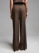 Taupe wide legs Trousers with pleats Emme Marella - 3