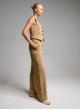 Camel straight fit corduroy Trousers Emme Marella - 3