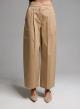 Camel wide legs Trousers with pleats Emme Marella - 3