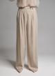 Beige wide legs Trousers with pleats Emme Marella - 1