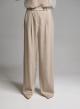 Beige wide legs Trousers with pleats Emme Marella - 4
