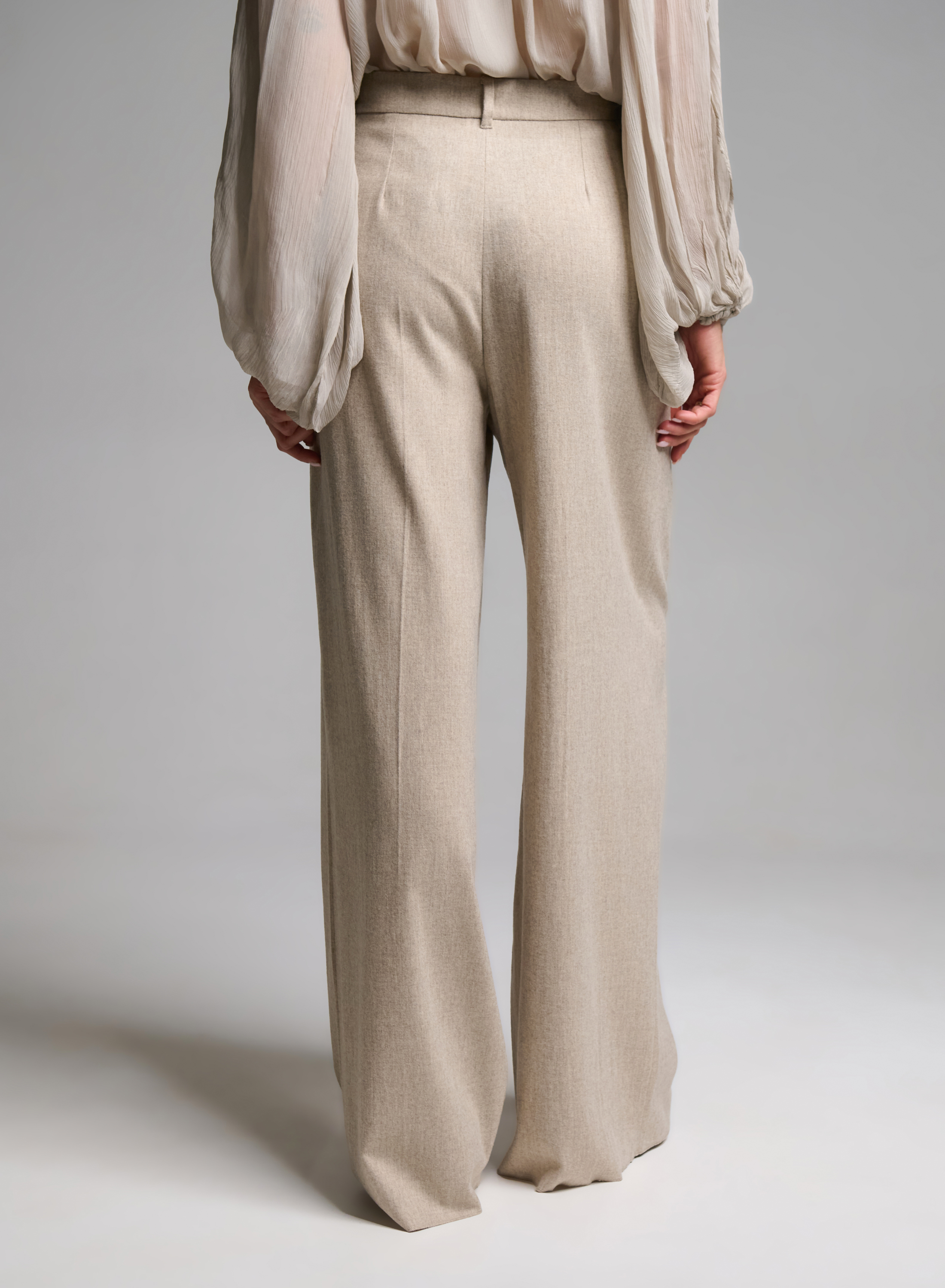 Beige wide legs Trousers with pleats Emme Marella - 6
