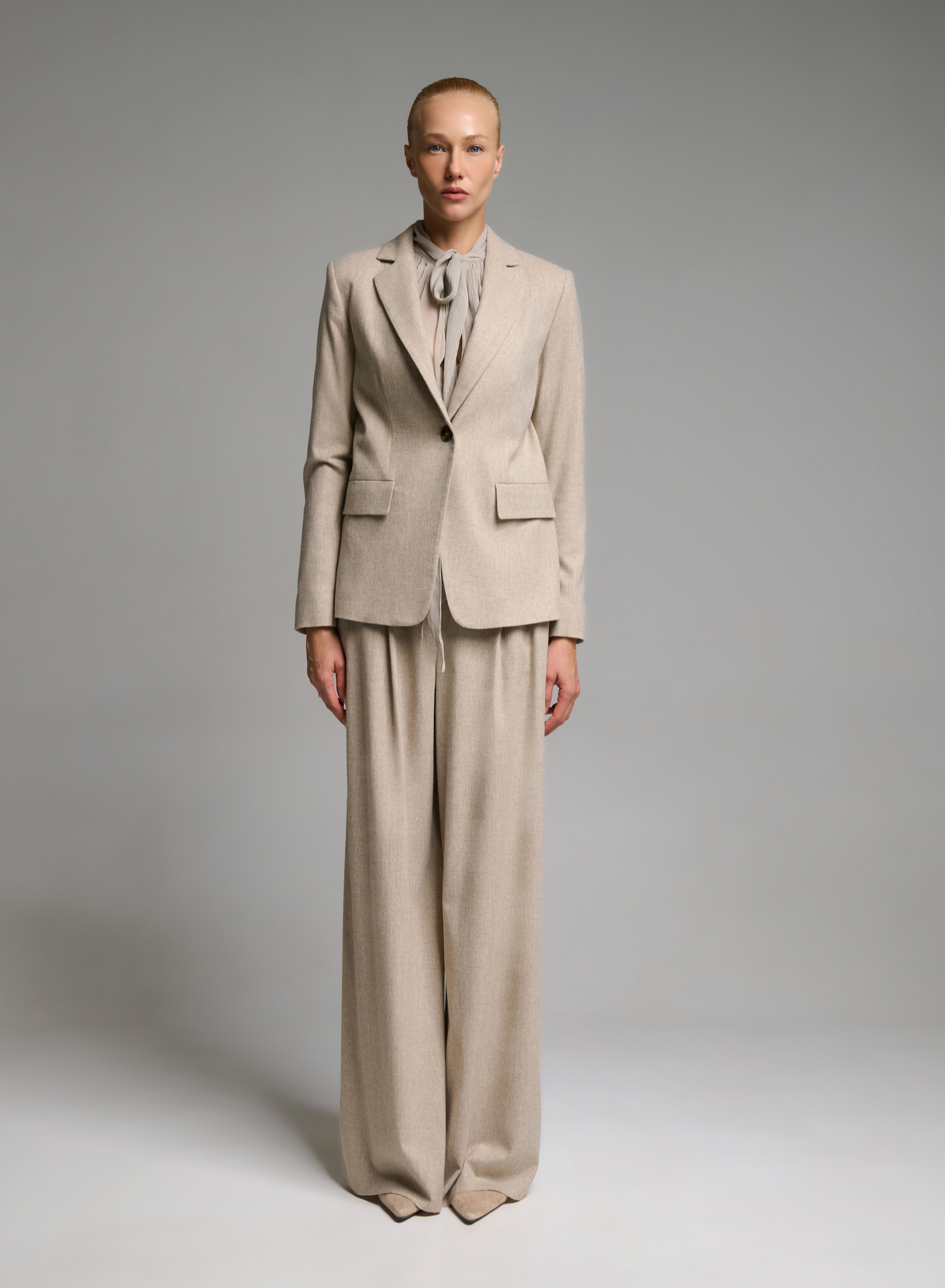 Beiges single buttoned Jacket Emme Marella - 0