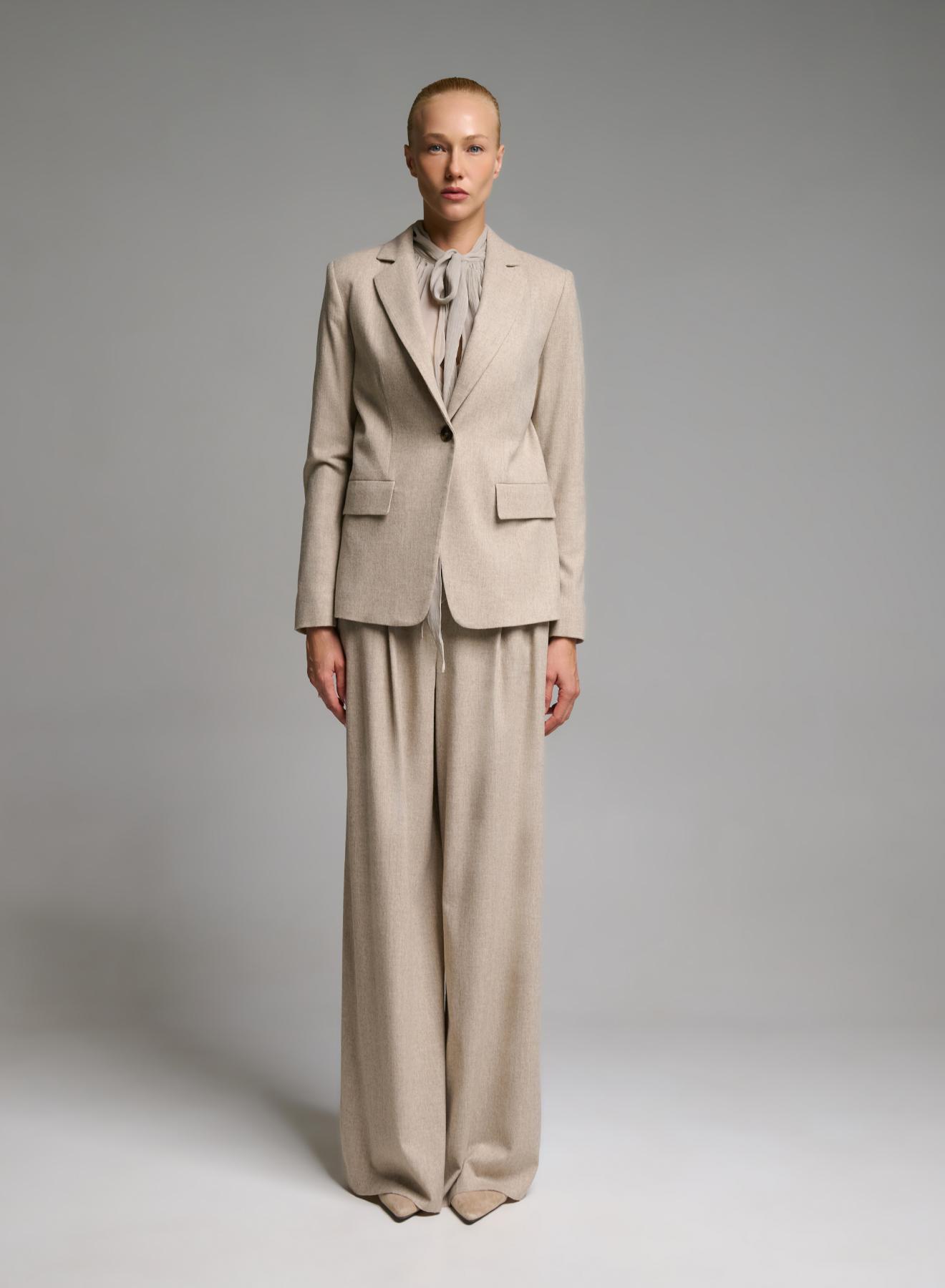 Beiges single buttoned Jacket Emme Marella - 1