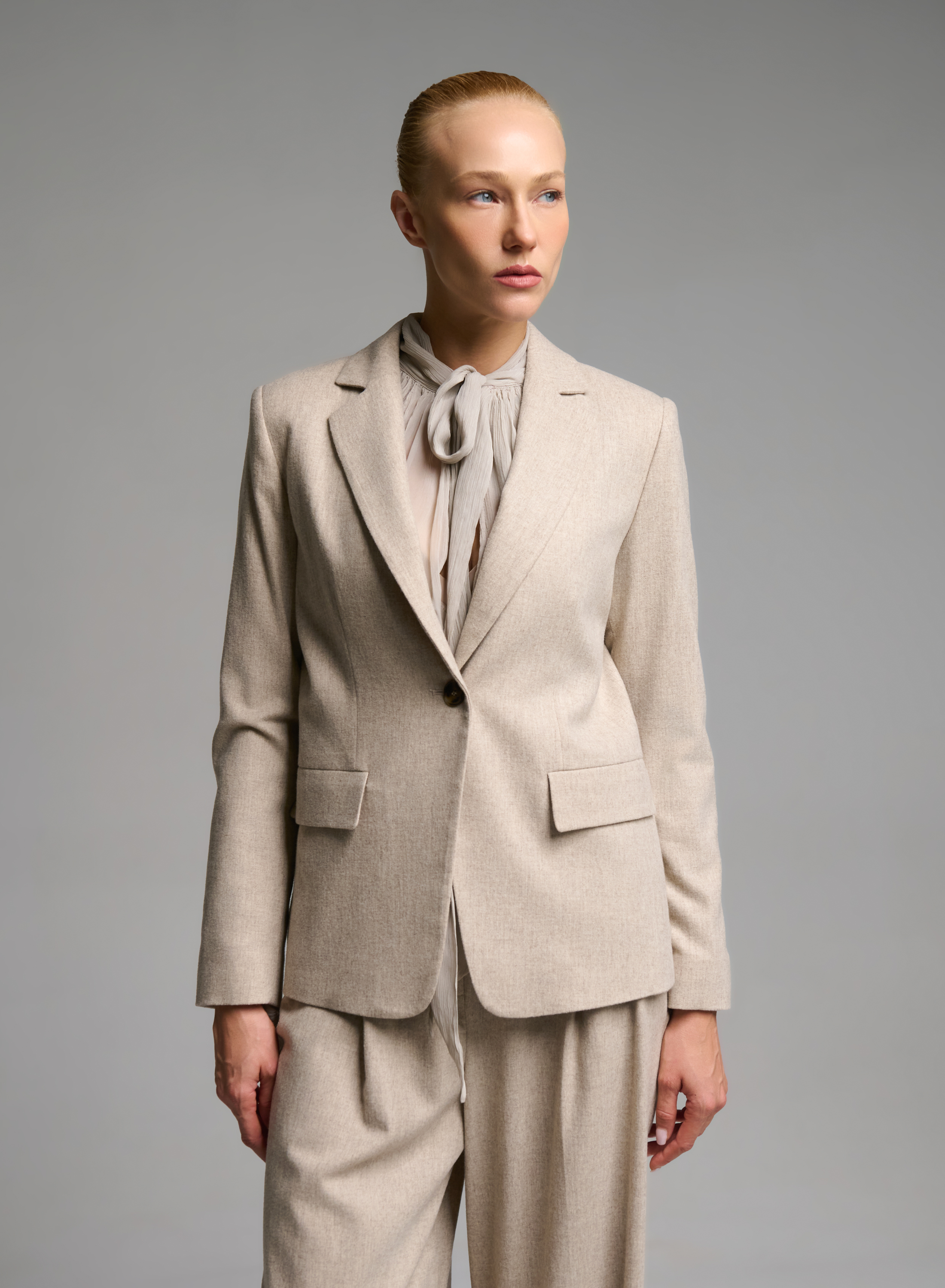 Beiges single buttoned Jacket Emme Marella - 1