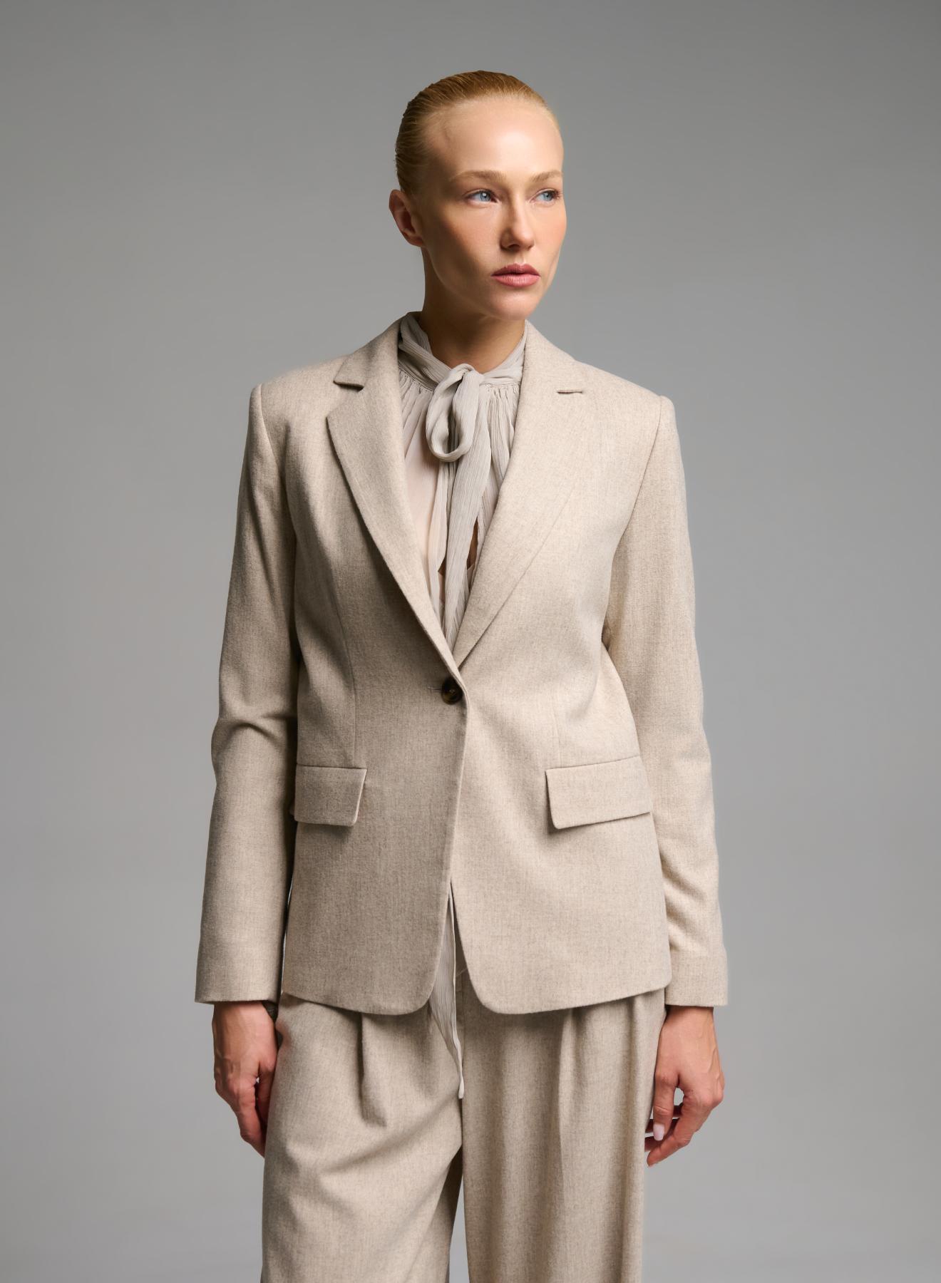Beiges single buttoned Jacket Emme Marella - 2