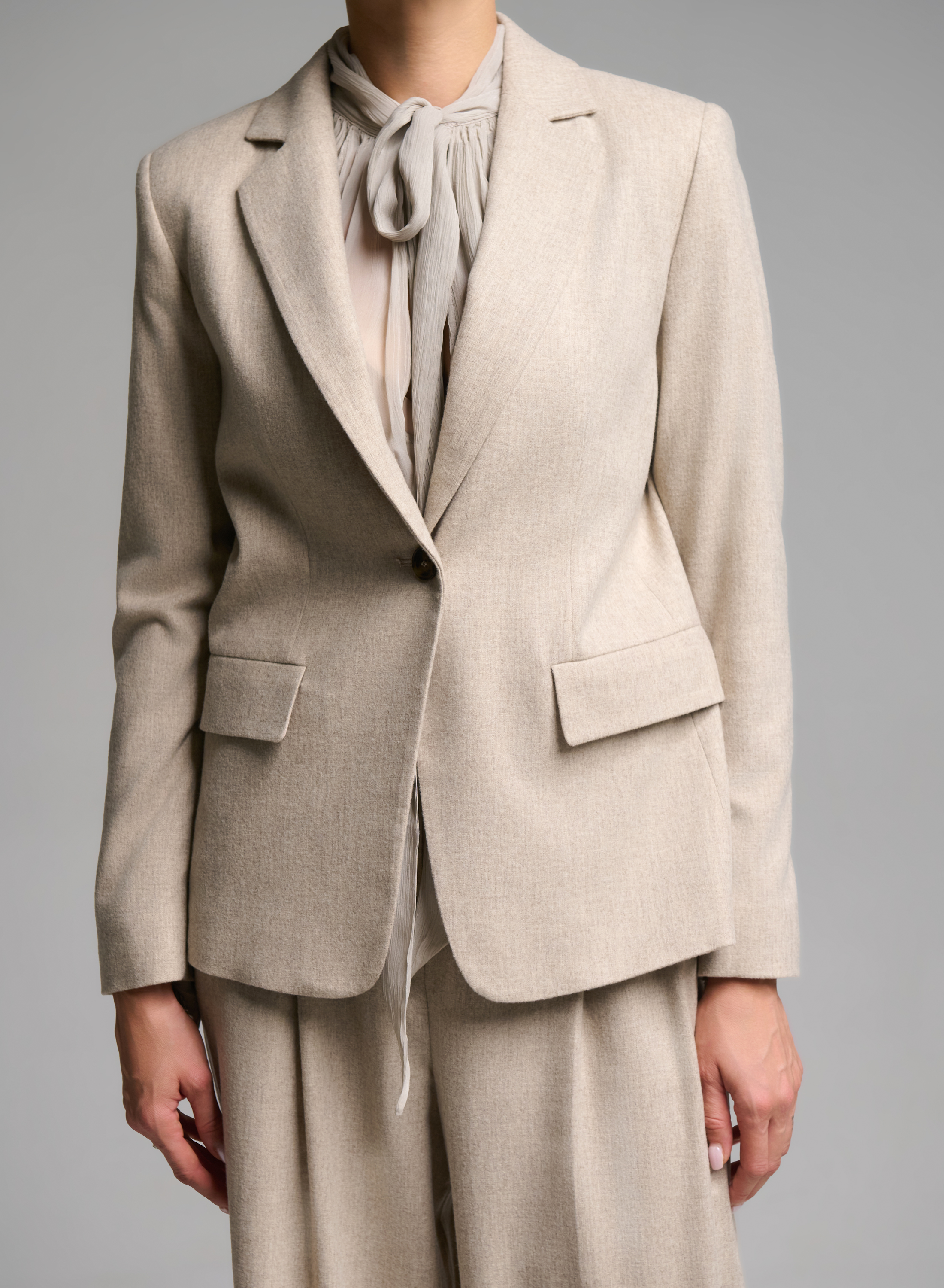 Beiges single buttoned Jacket Emme Marella - 2