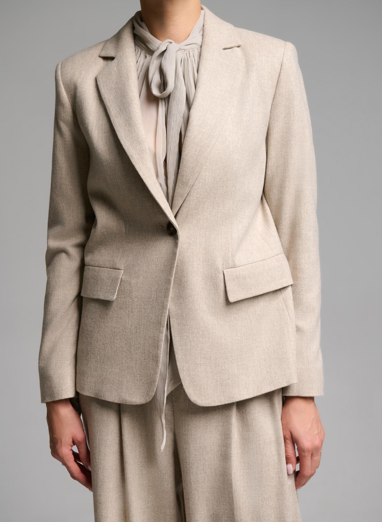 Beiges single buttoned Jacket Emme Marella - 3