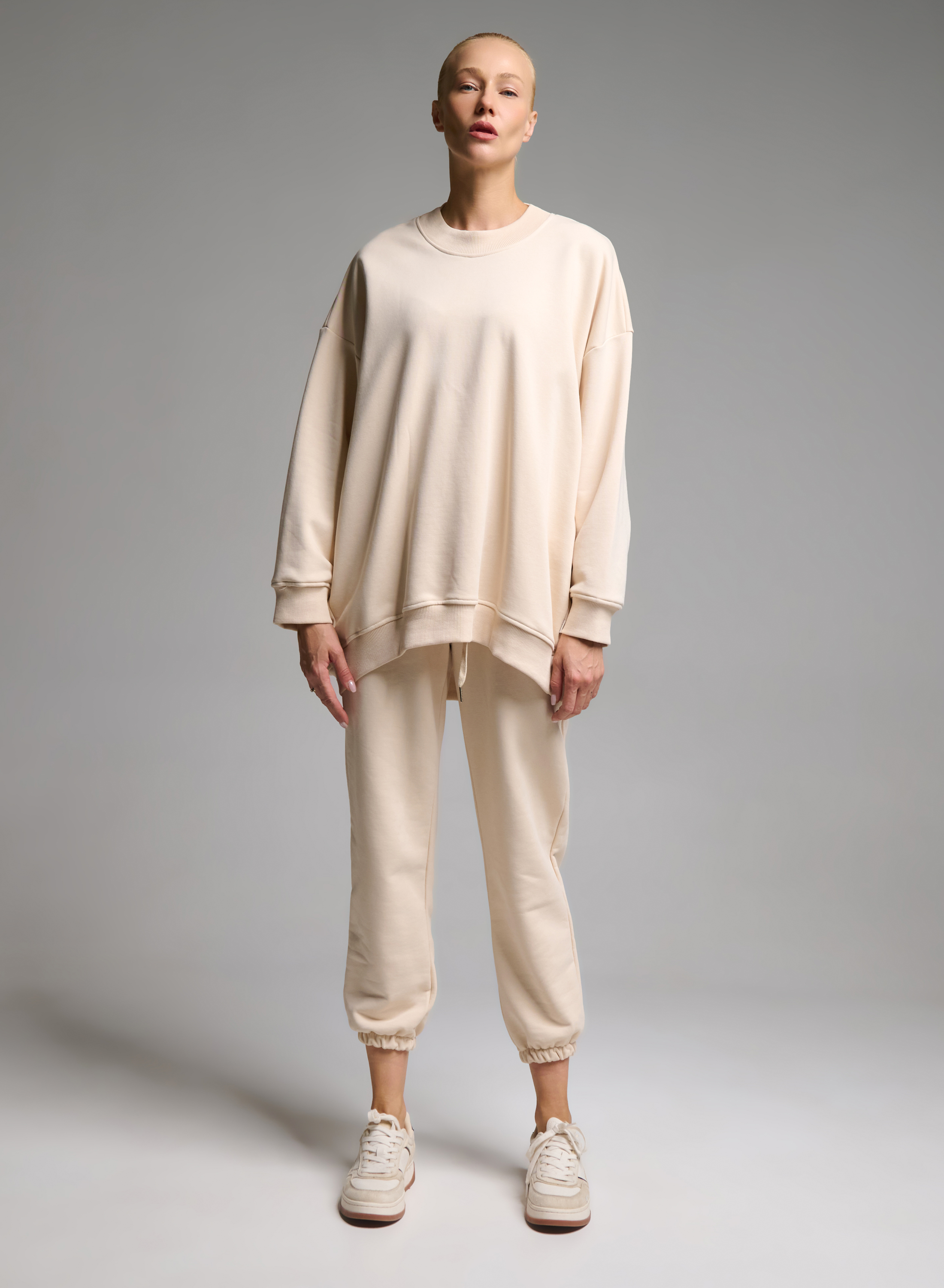 Cream loose fit Sweatshirt Vicolo - 3