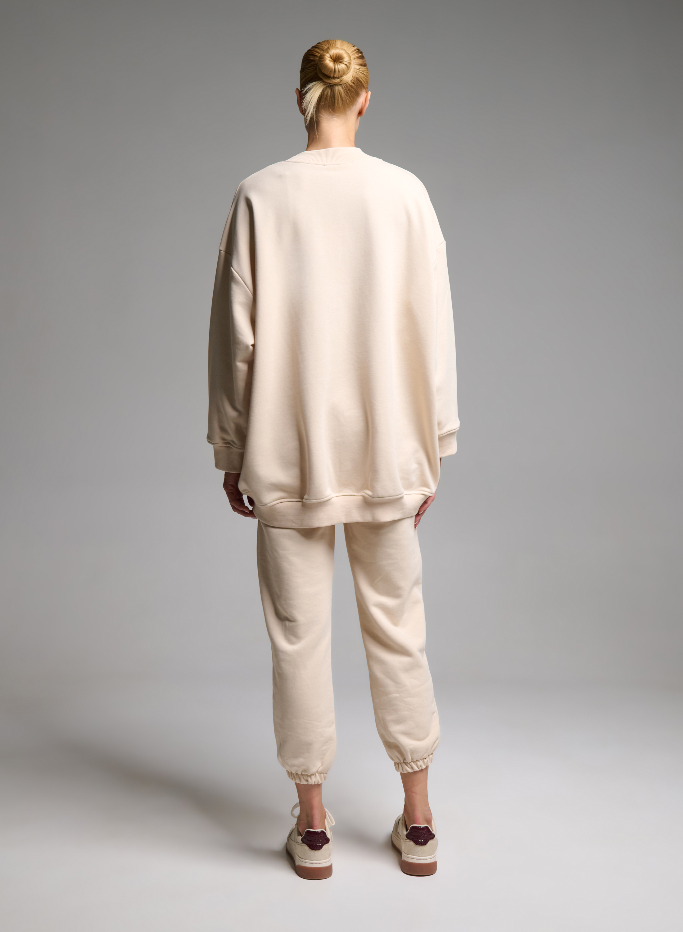 Cream Sweatpants with elasticated hem Vicolo - 2