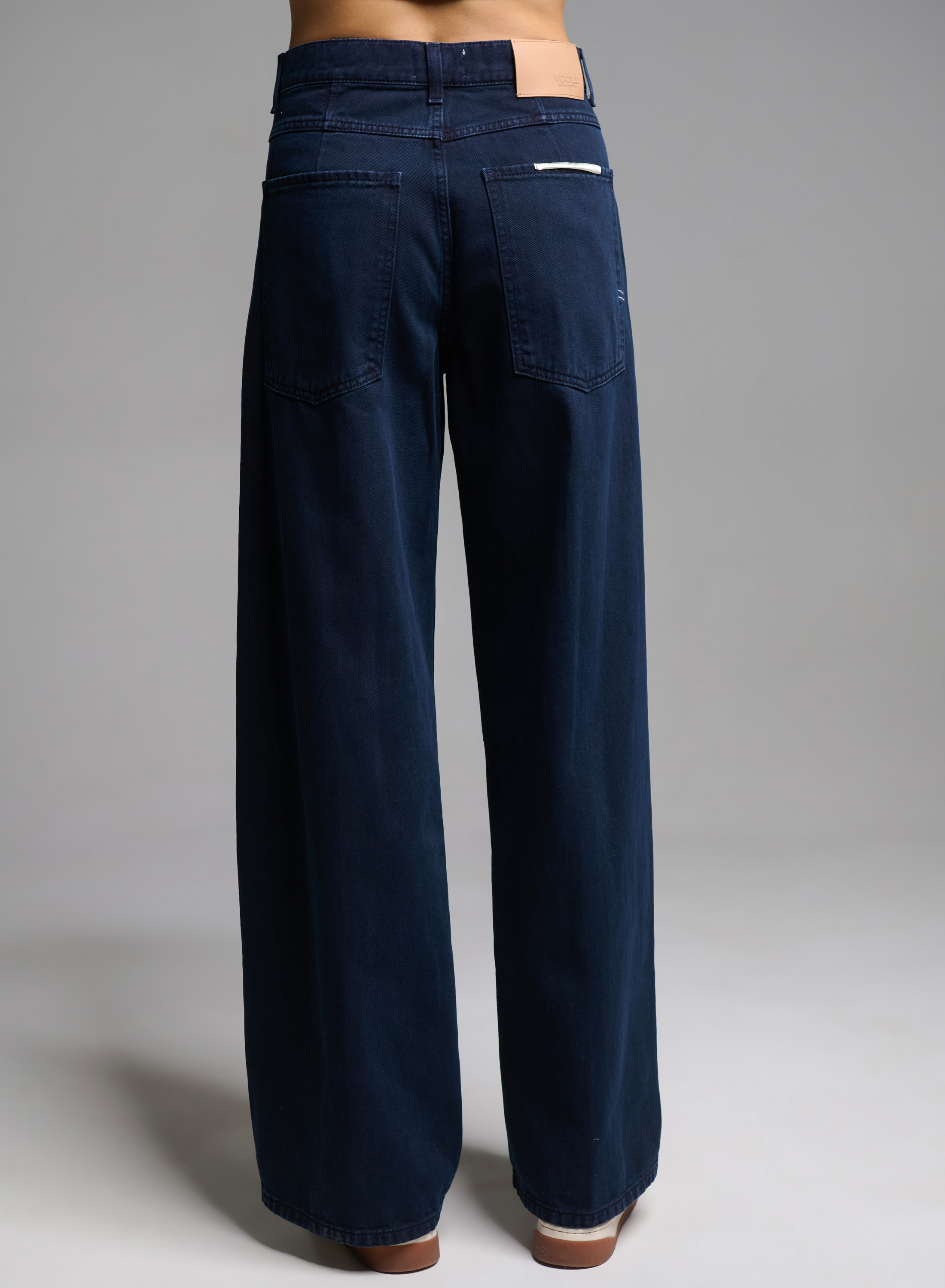 Σκούρο Μπλε wide leg Παντελόνι Jean Icon Mia Vicolo - 3