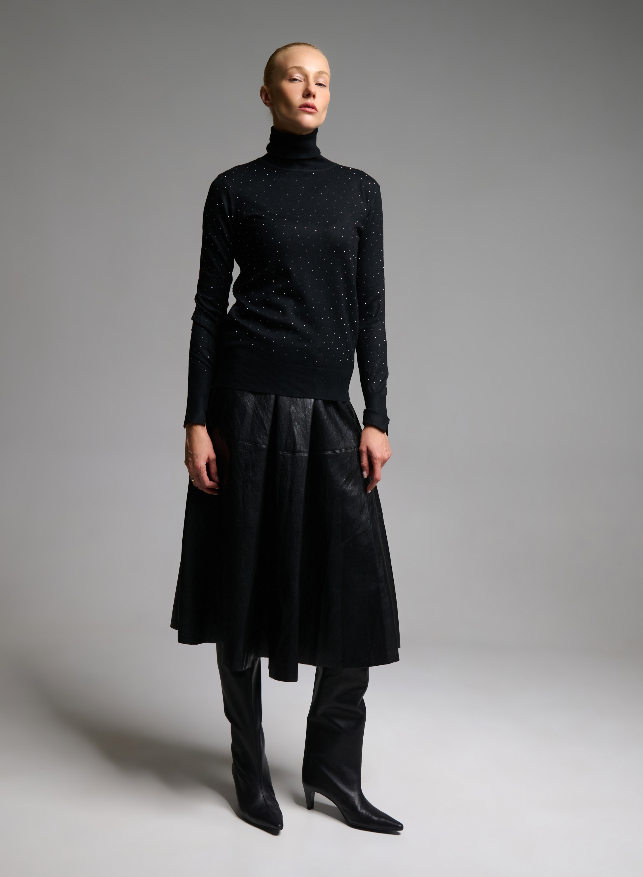 Black eco leather Skirt with elasticated waistband Vicolo - 0