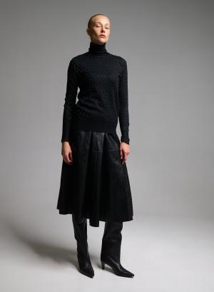 Black eco leather Skirt with elasticated waistband Vicolo - 66232