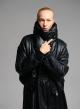 Black eco leather Jacket with eco fur lapel and with elasticated hem M.C. - 3