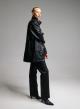 Black eco leather Jacket with drawstring MY STAR - 4