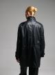 Black eco leather Jacket with drawstring MY STAR-5