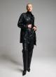 Black eco leather Jacket with drawstring MY STAR-6