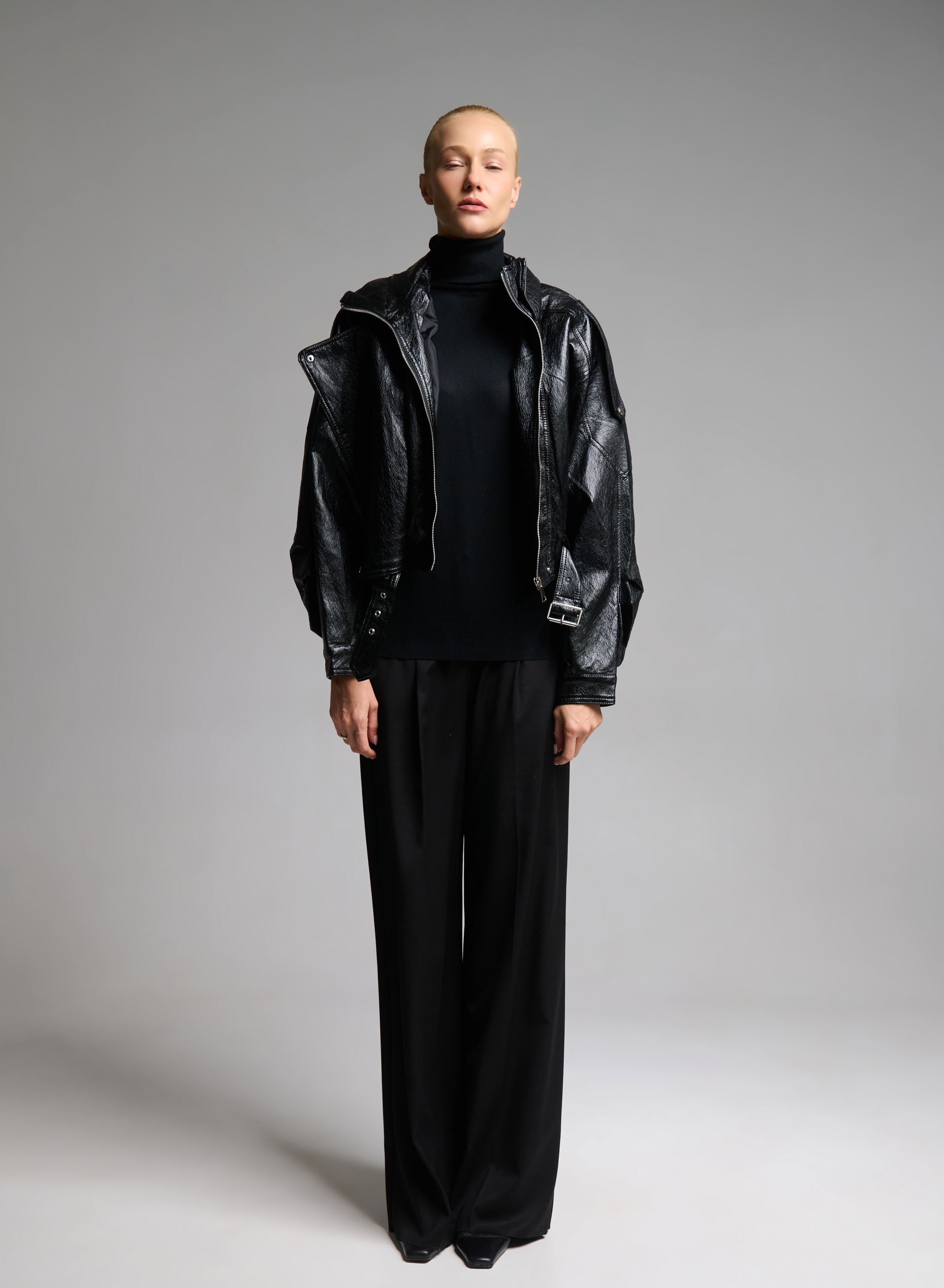 Black eco leather Jacket WLC - 0