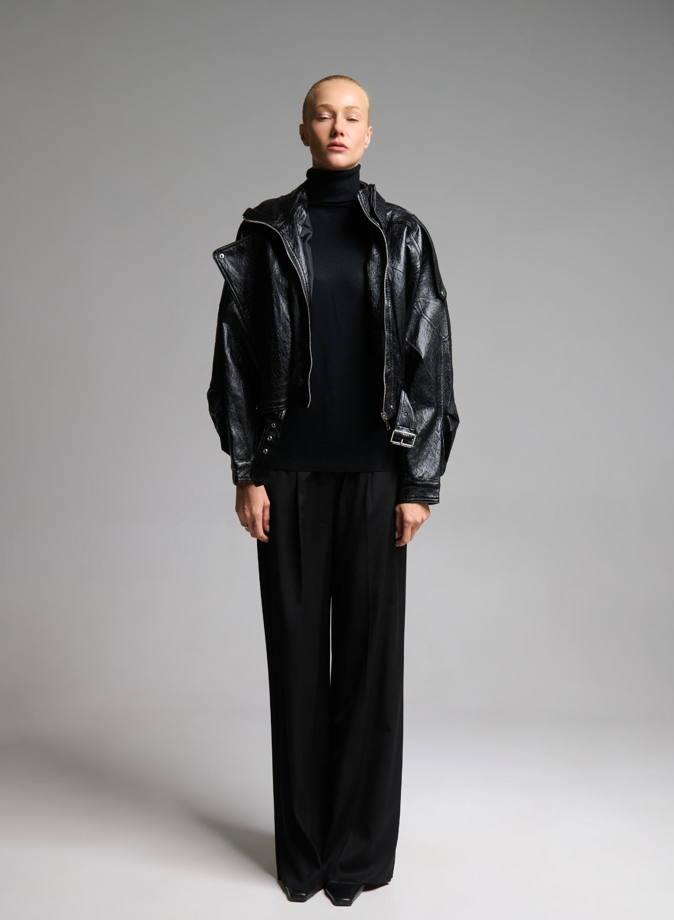 Black eco leather Jacket WLC - 1