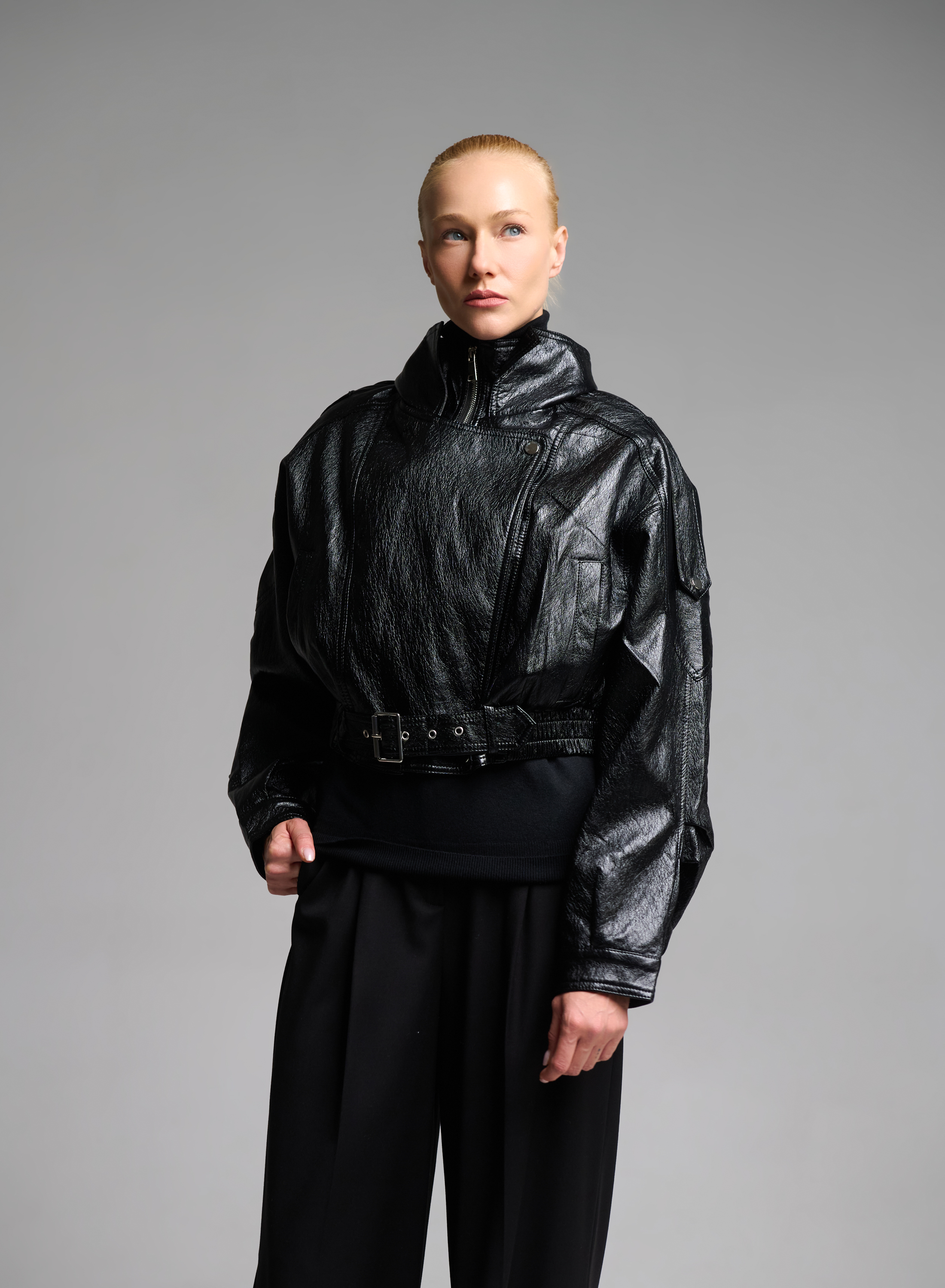 Black eco leather Jacket WLC - 1