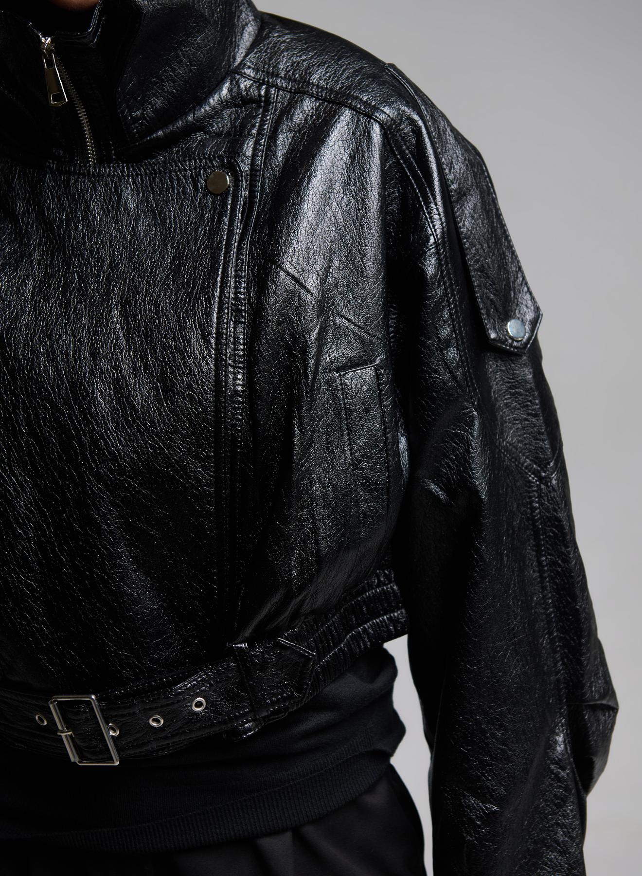 Black eco leather Jacket WLC - 3