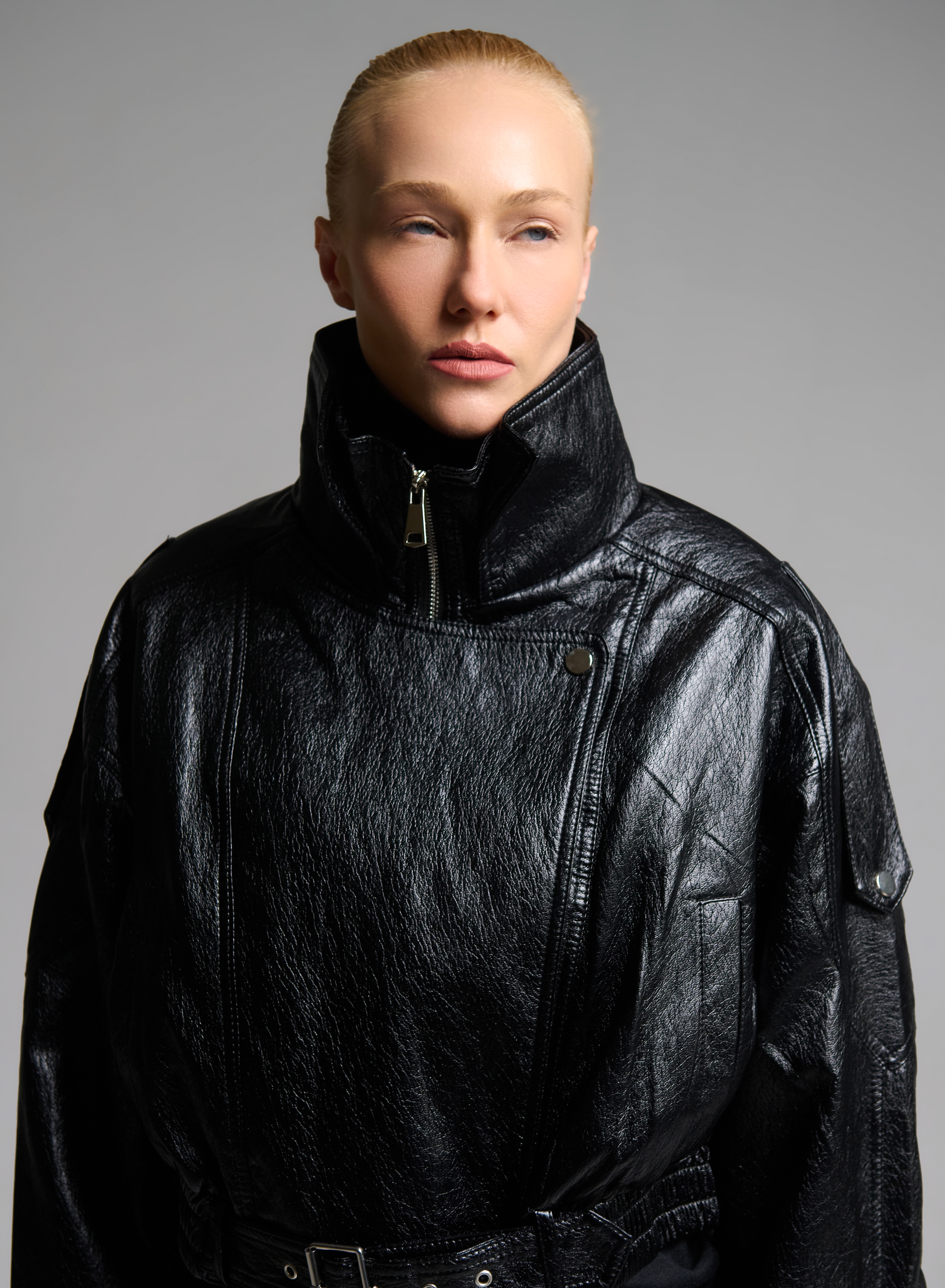 Black eco leather Jacket WLC - 3