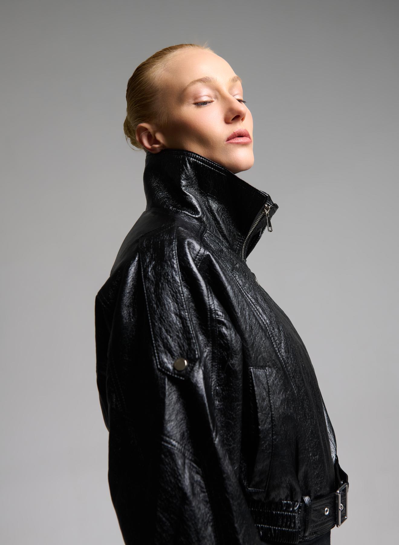 Black eco leather Jacket WLC - 5