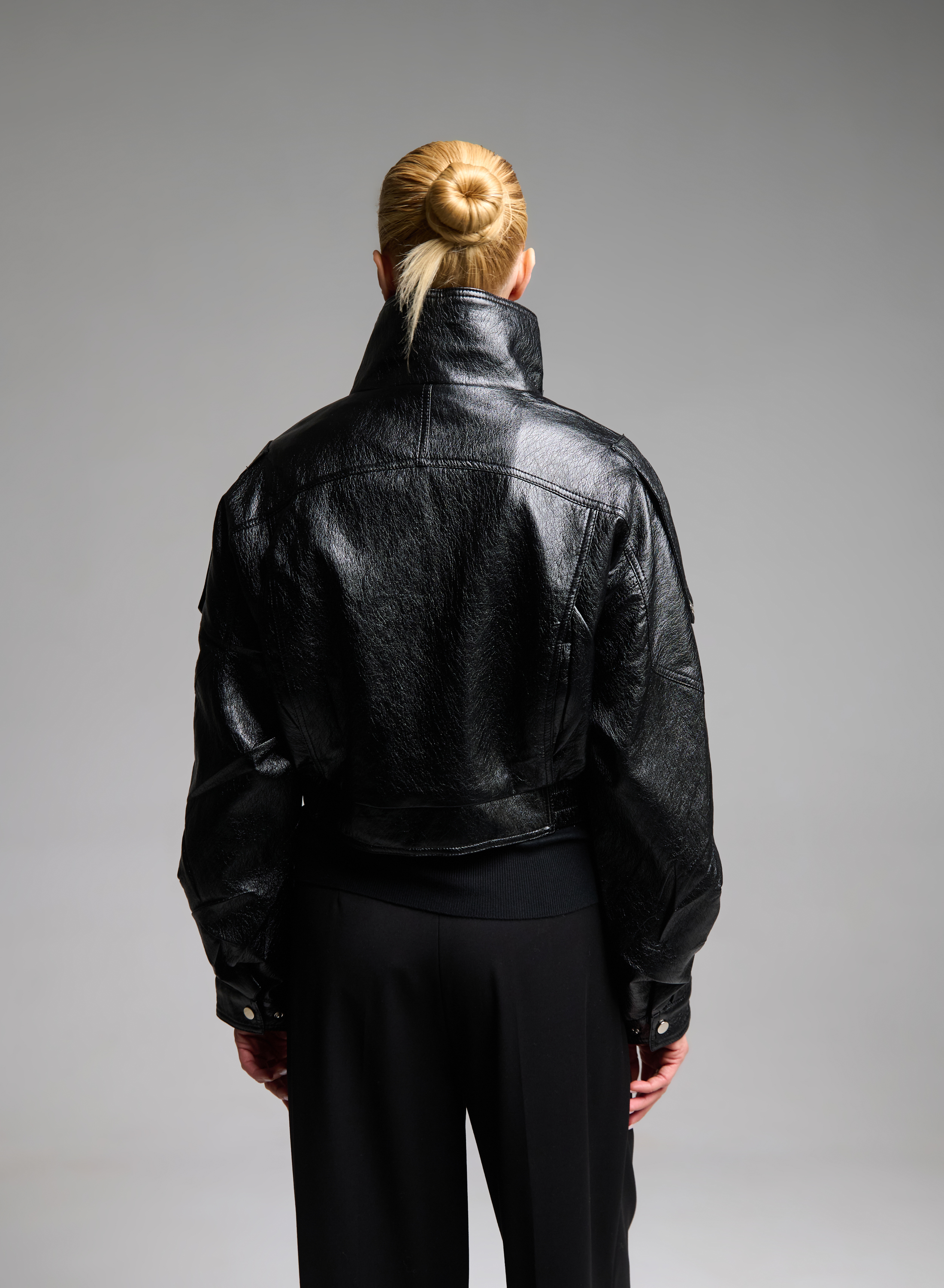 Black eco leather Jacket WLC - 8