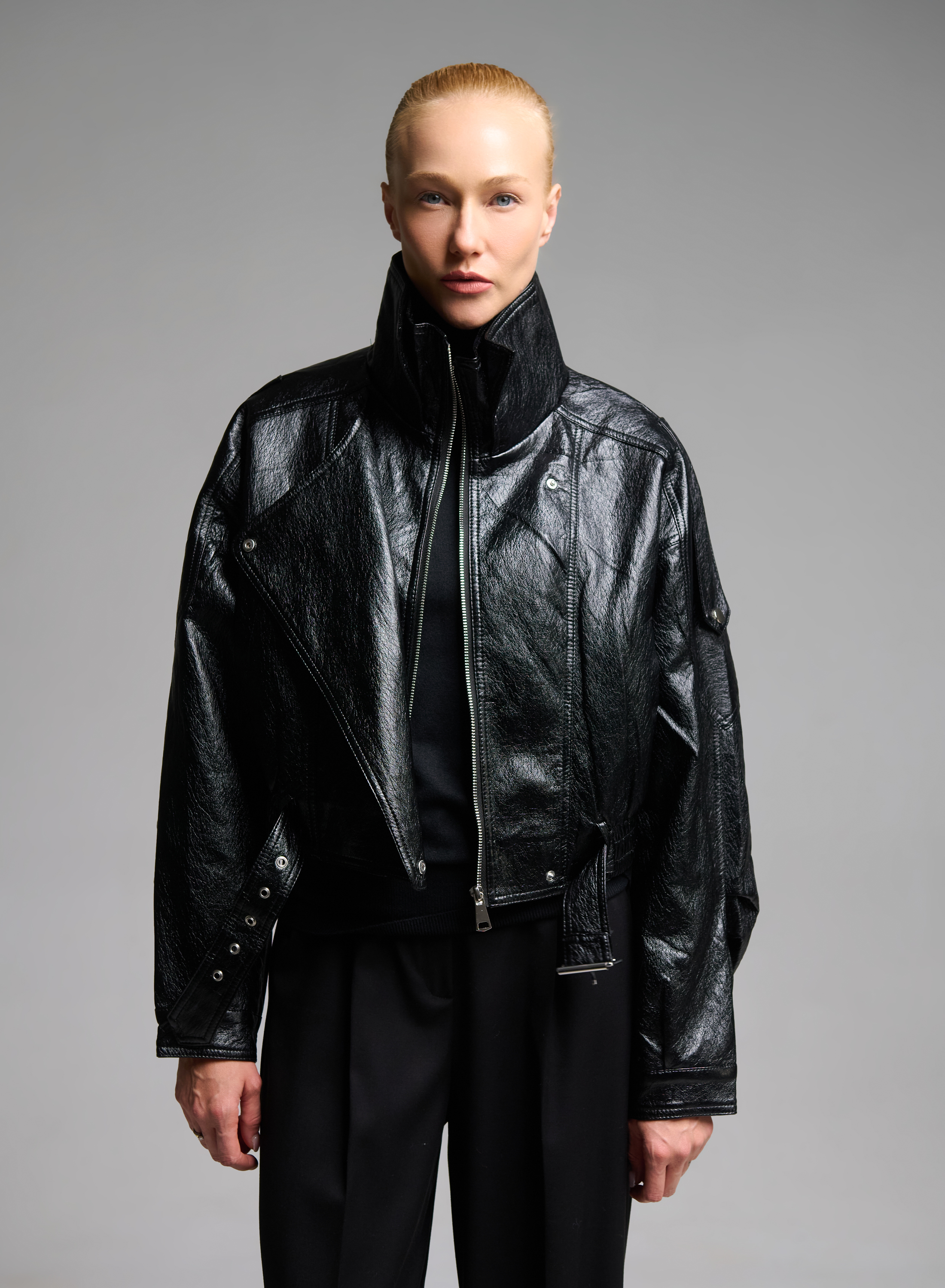 Black eco leather Jacket WLC - 6